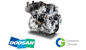 Máy phát điện Động cơ Doosan-Đầu phát Crompton